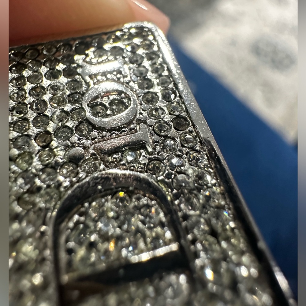 Dior Double Layer Silver Diamond Studs Necklace - image 8